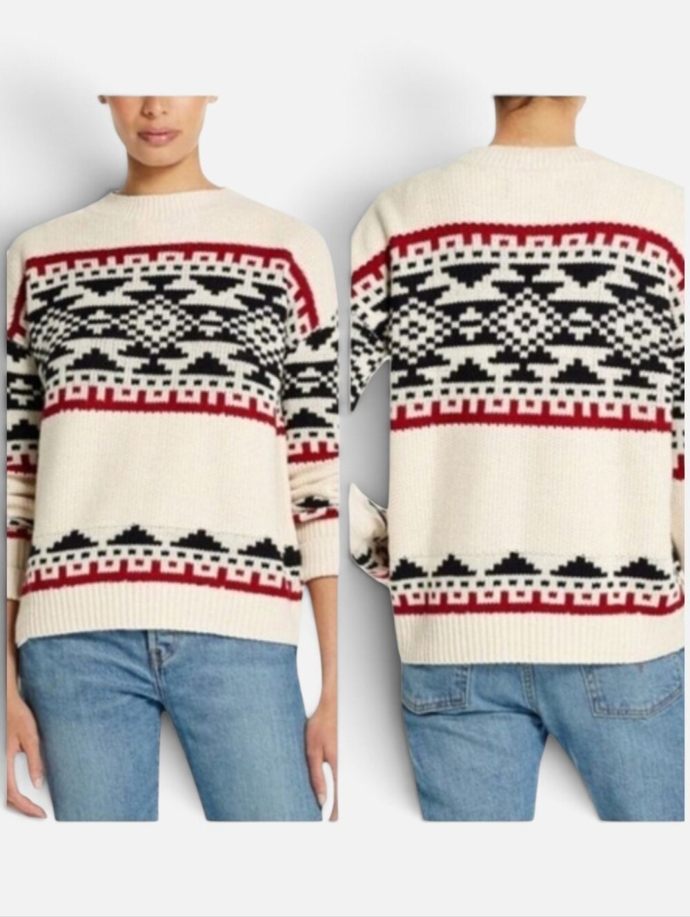 Weatherproof Vintage Fair Isle Sweater Cottagecore Grandma Chic Nordic Medium
